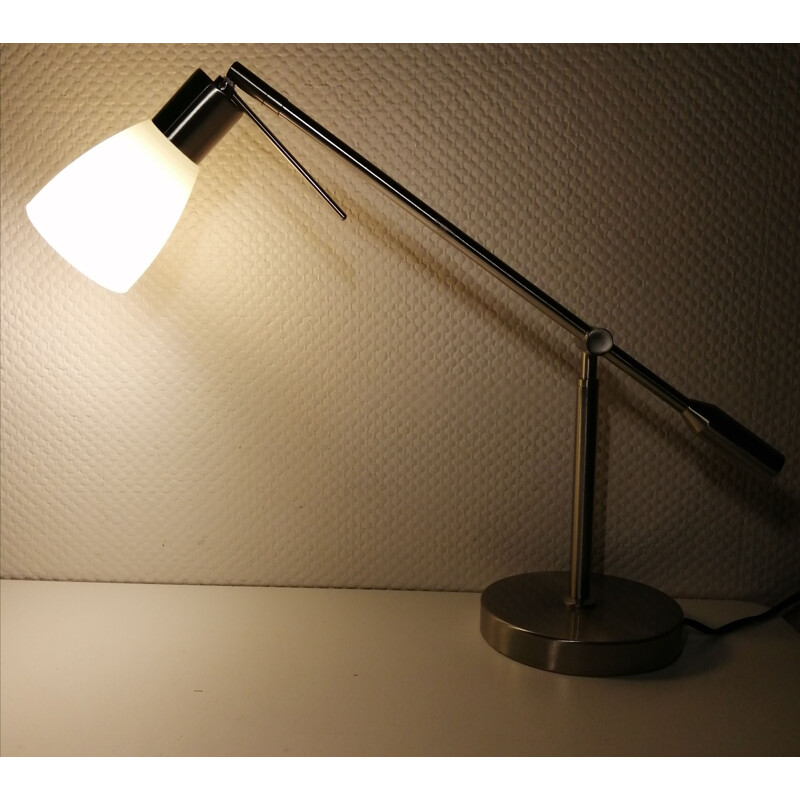 Lámpara de escritorio vintage de acero con péndulo, Alemania