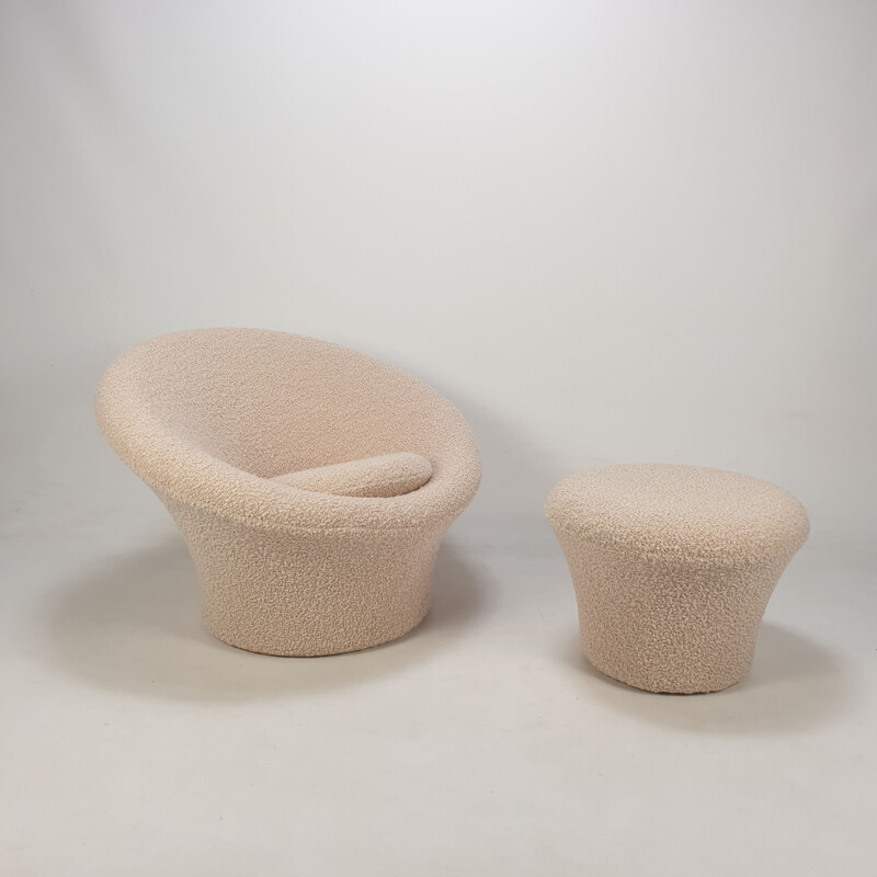 Poltrona e pouf vintage di Pierre Paulin per Artifort, 1960