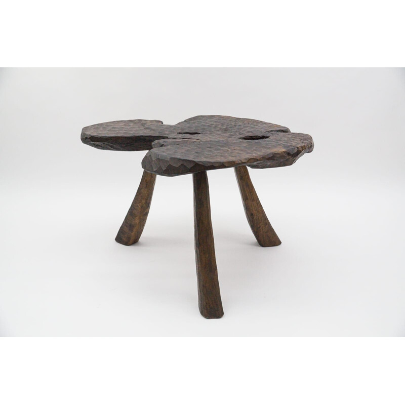 Rustic carved vintage coffee table
