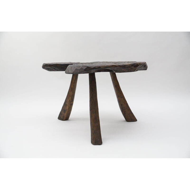 Rustic carved vintage coffee table