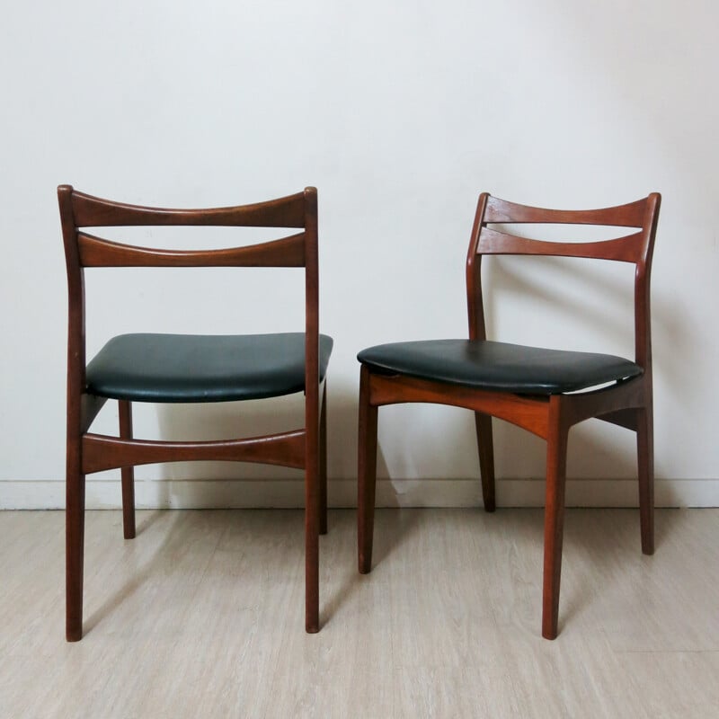 Set of 6 Christian Linneberg Danish dining chairs in teak - 1960s