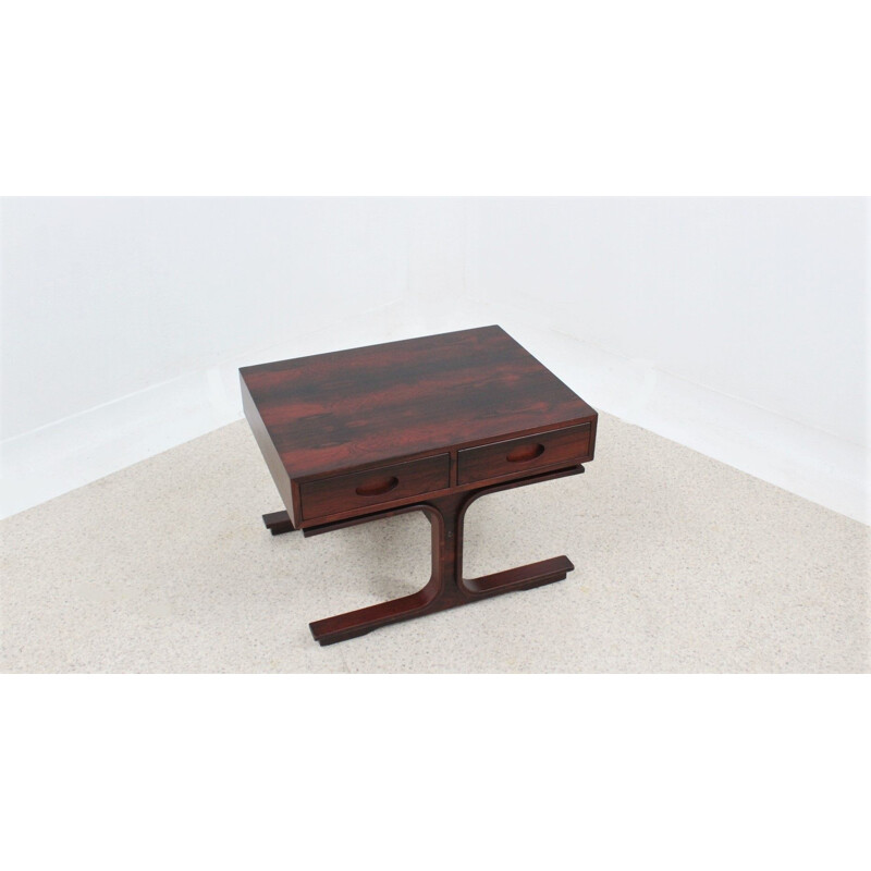 Vintage rosewood coffee table by Gianfranco Frattini for Bernini, 1957