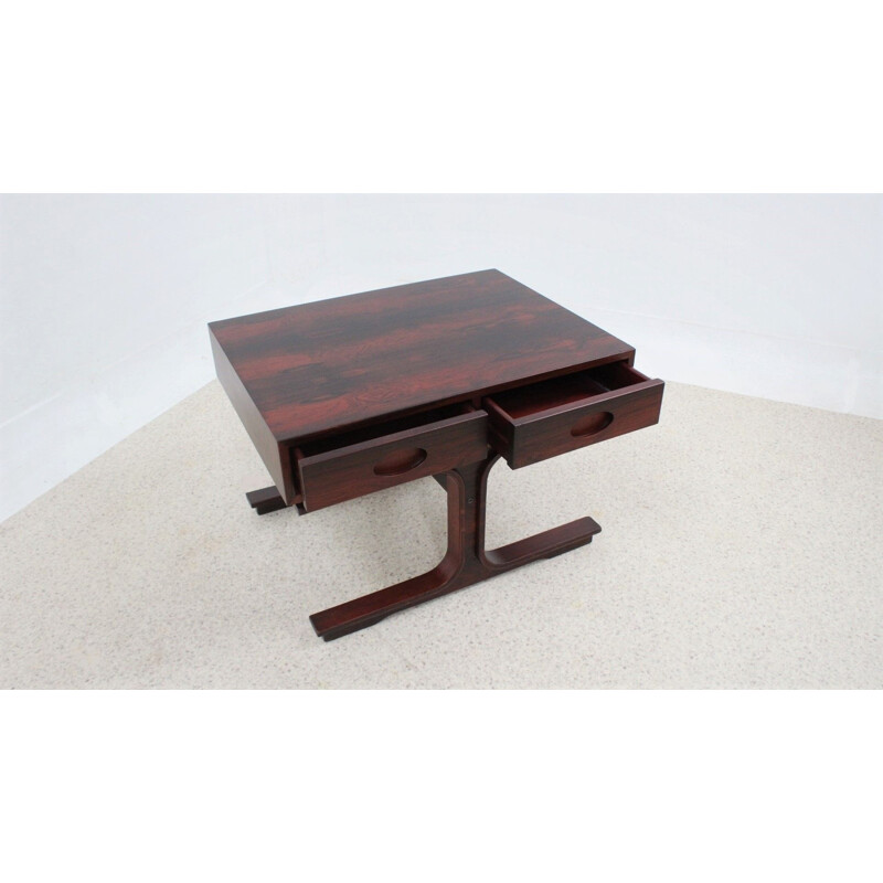 Vintage rosewood coffee table by Gianfranco Frattini for Bernini, 1957