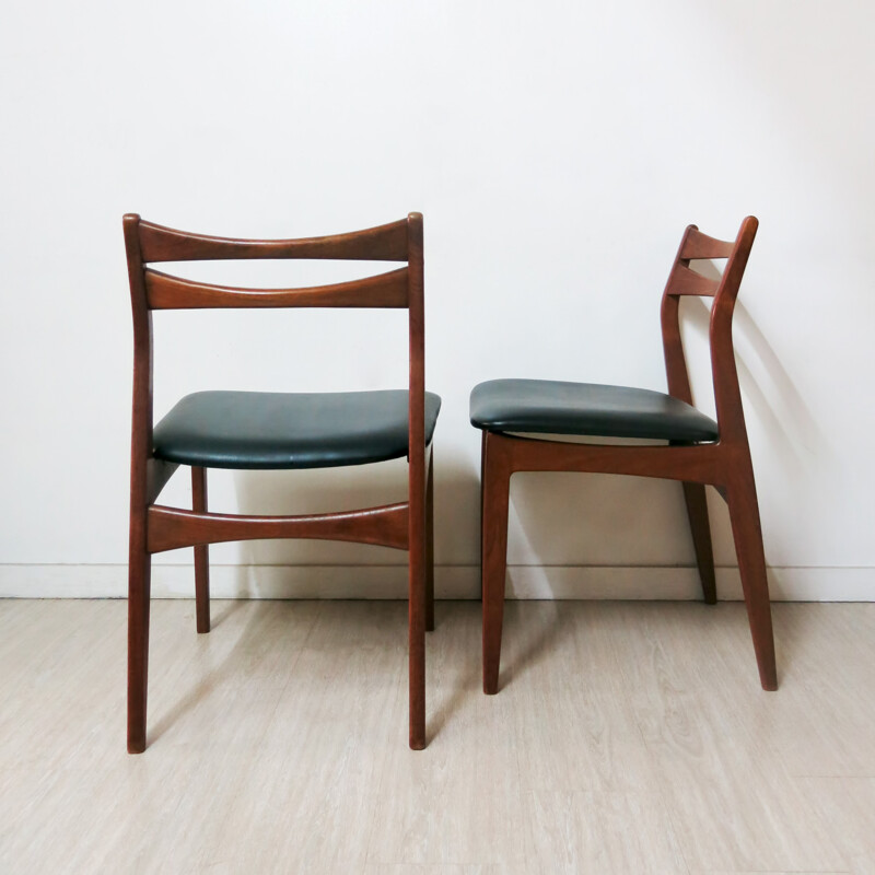 Set of 6 Christian Linneberg Danish dining chairs in teak - 1960s