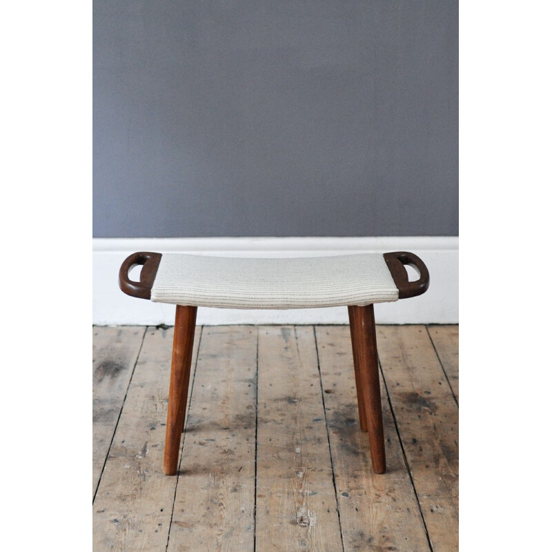 Danish footstool in teak and fabric - 1960s