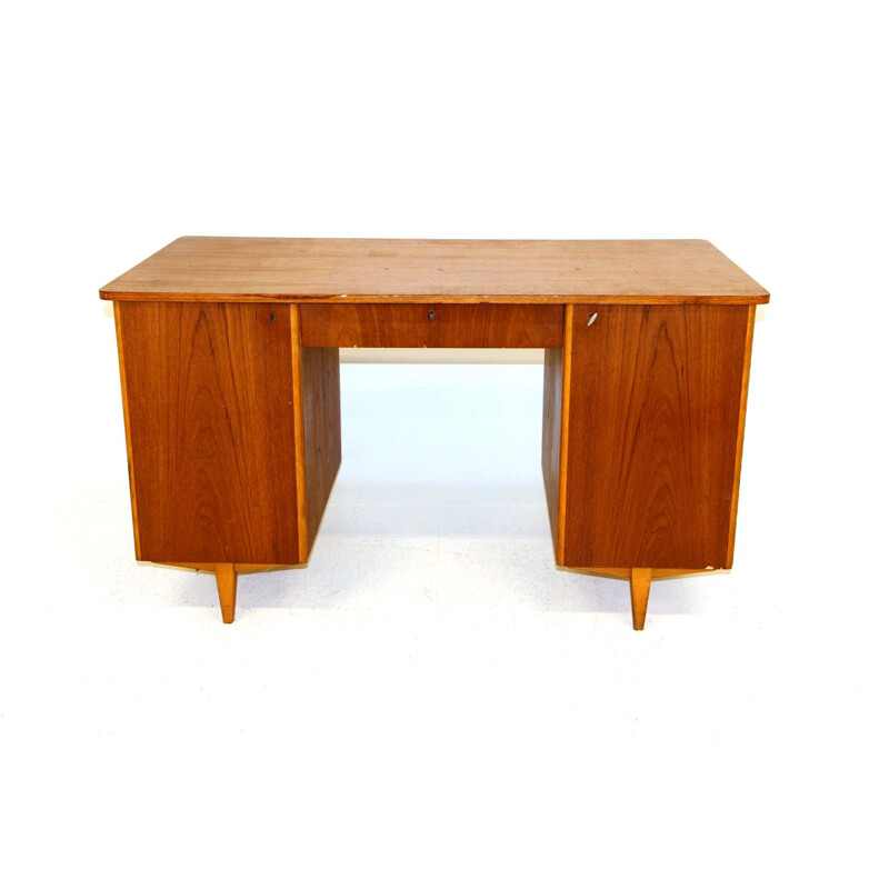 Vintage teak desk, Sweden 1950