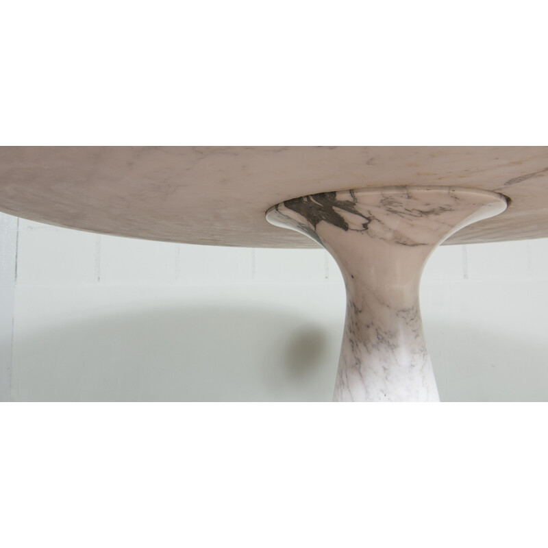 Carrara marble dining table, Angelo MANGIAROTTI - 1969