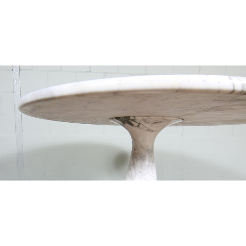 Carrara marble dining table, Angelo MANGIAROTTI - 1969