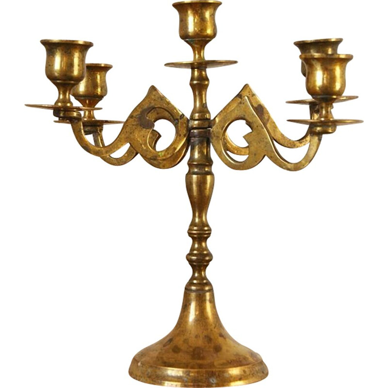 Vintage brass candlestick by Scandia Massing, Sweden 1950