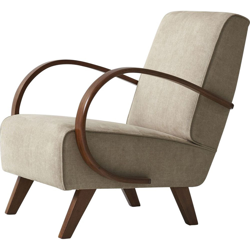 Vintage armchair by Jindrich Halabala, Czechoslovakia 1930s