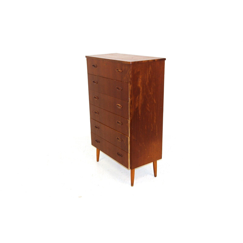 Scandinavian vintage teak chest of drawers, 1950