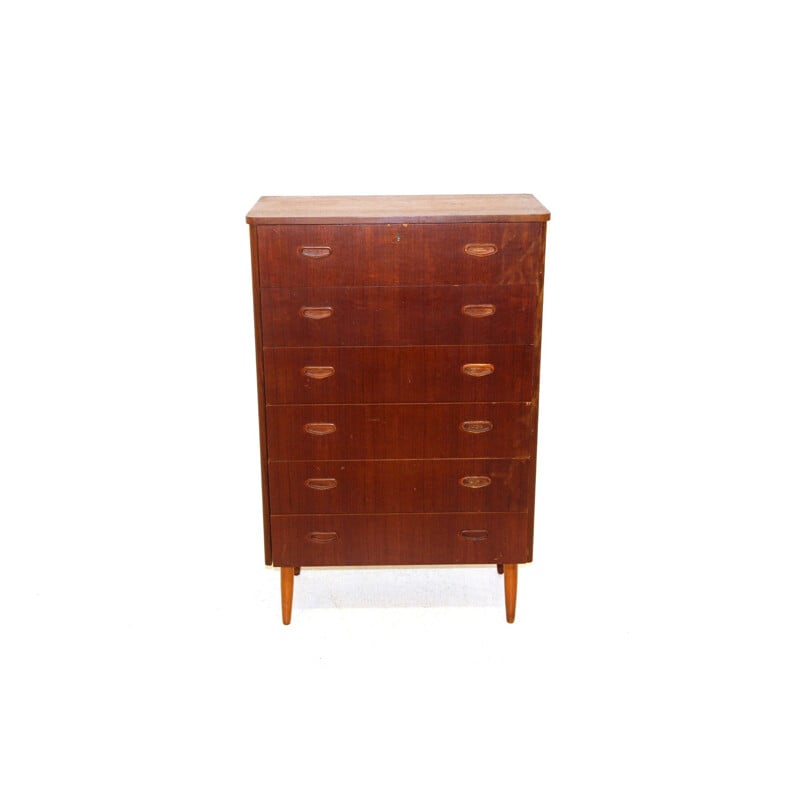 Scandinavian vintage teak chest of drawers, 1950