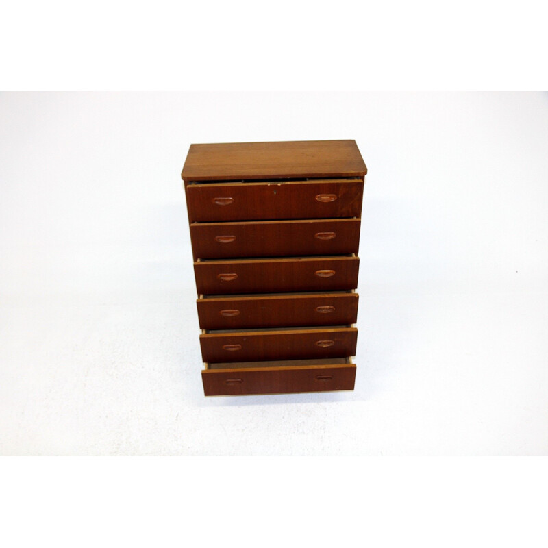 Scandinavian vintage teak chest of drawers, 1950