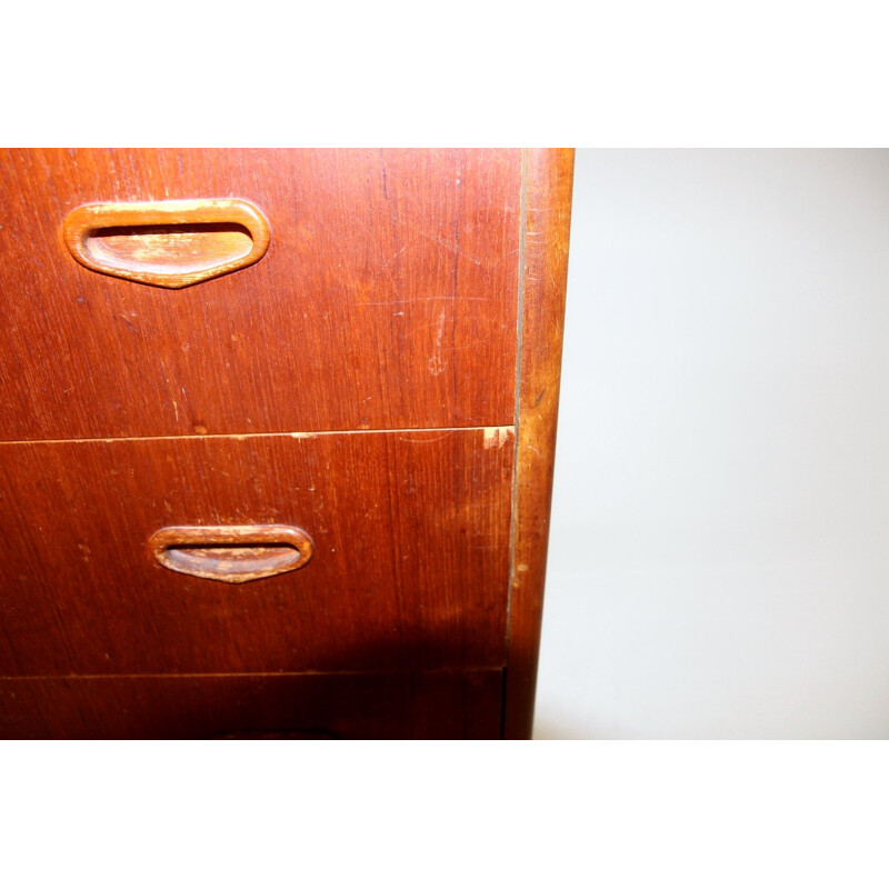 Scandinavian vintage teak chest of drawers, 1950