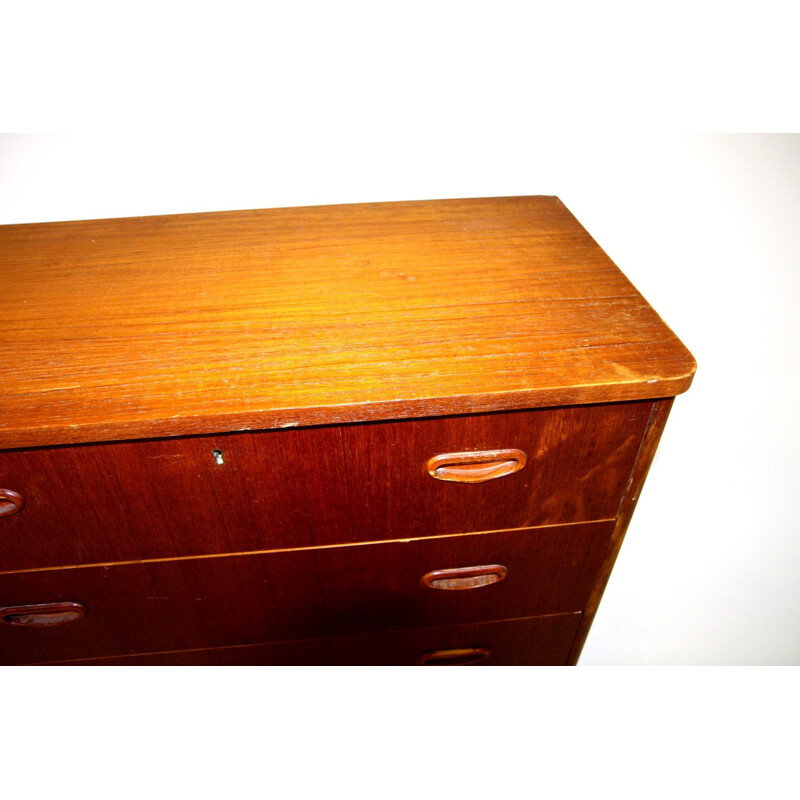 Scandinavian vintage teak chest of drawers, 1950