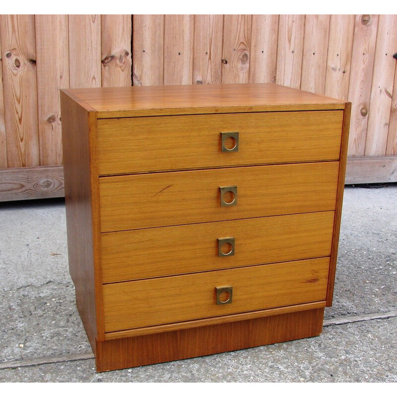 Vintage wood chest of drawers, 1960s