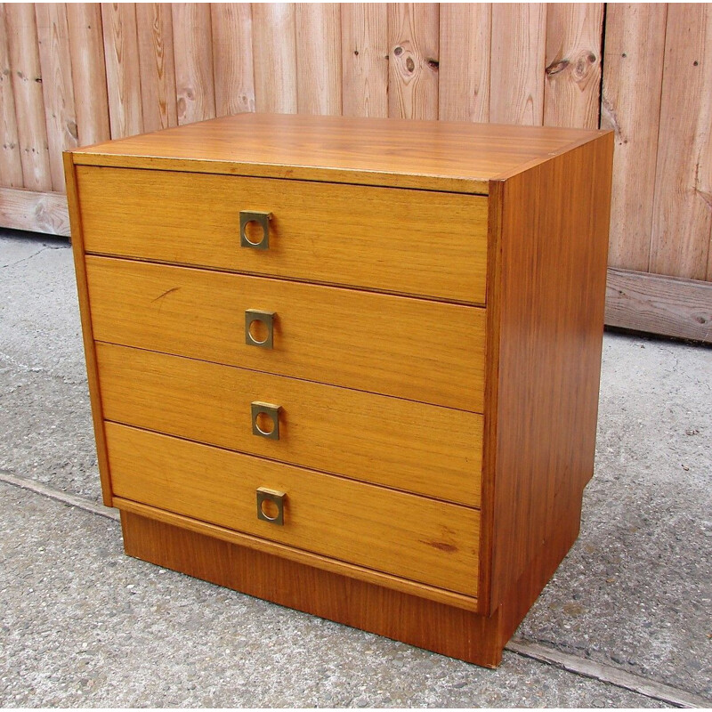 Vintage wood chest of drawers, 1960s