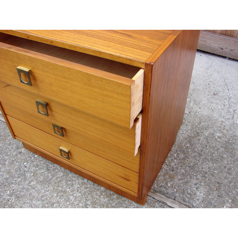 Vintage wood chest of drawers, 1960s