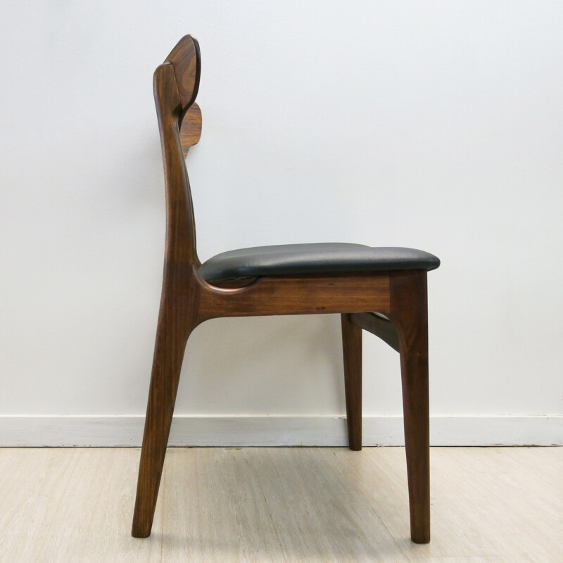 Set of 6 Danish chairs in rosewood, SCHIONNING & ELGAARD - 1960s