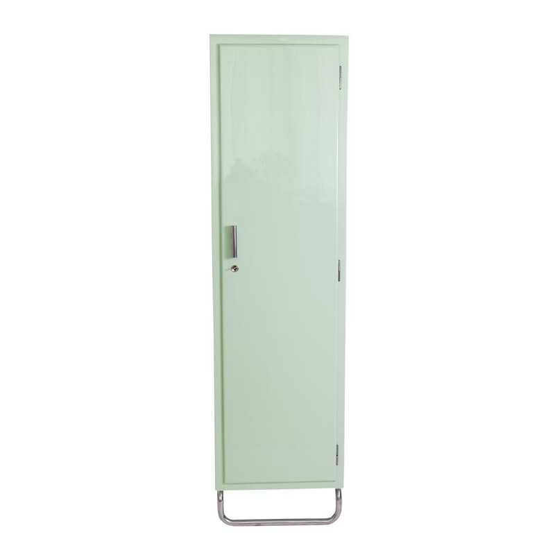 Mid-century bauhaus green lacquered wardrobe, 1930s 