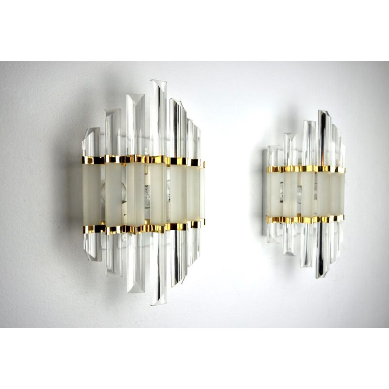 Pair of glass sconces by Paolo Venini,1970s