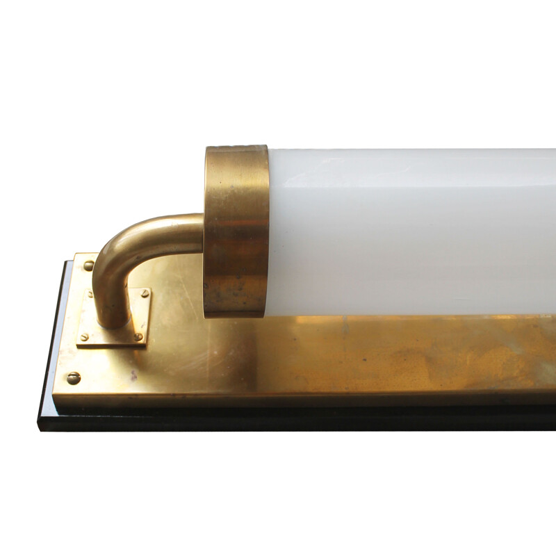 Mid-century modernist brass wall light, 1930s