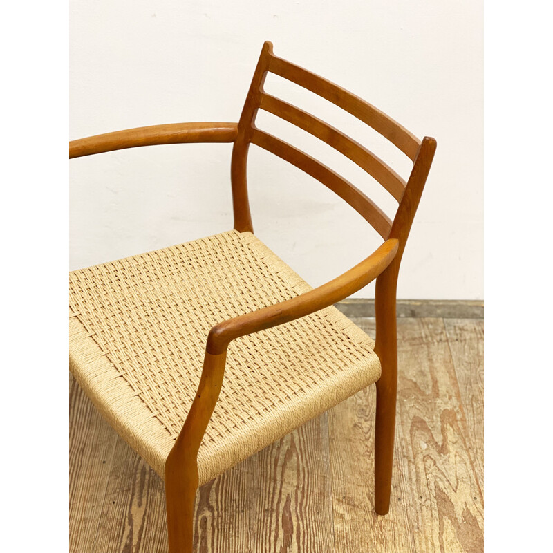 Mid-century teak armrest dining chair model 62 by Niels O. Møller for J.L. Moller, 1950s