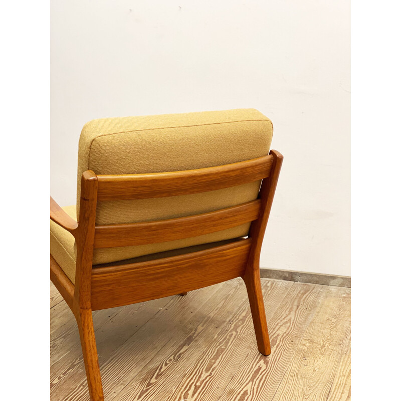Vintage teak senator armchair or easy chair by Ole Wanscher, 1950s