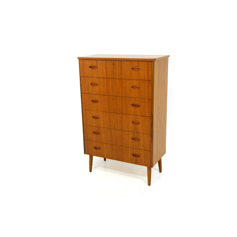 Vintage teak chest of drawers, 1950s