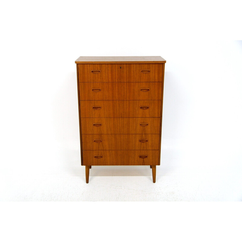 Vintage teak chest of drawers, 1950s