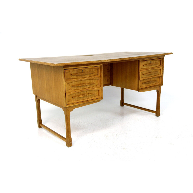 Bureau vintage vintage en chêne, Danemark 1960