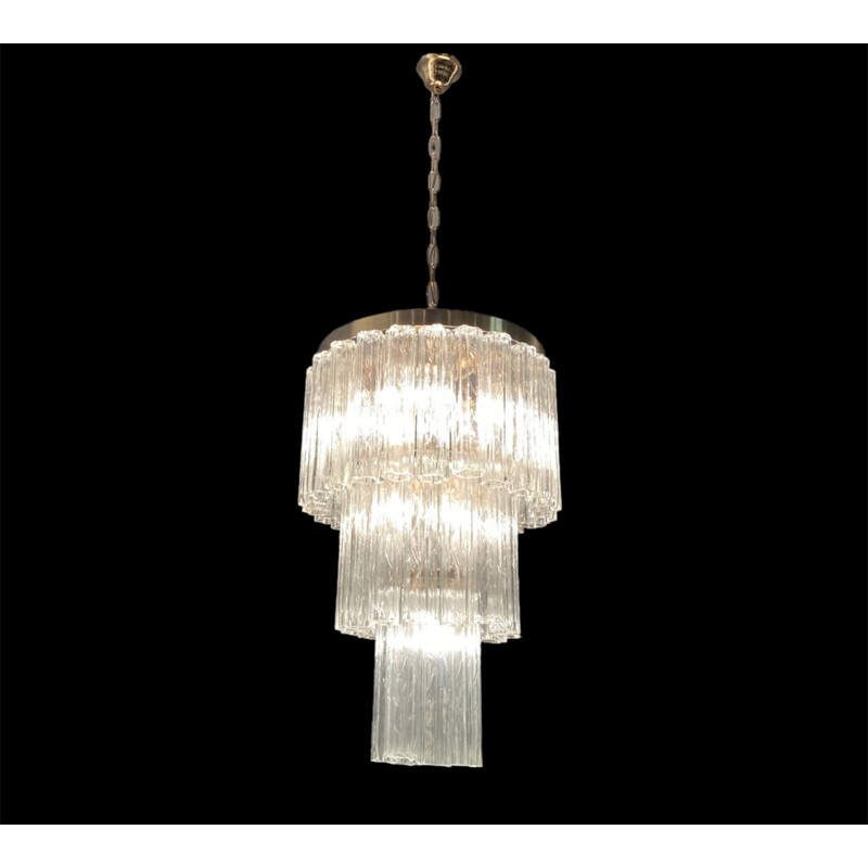 Mid-century italian murano glass tube lamp, 1970s