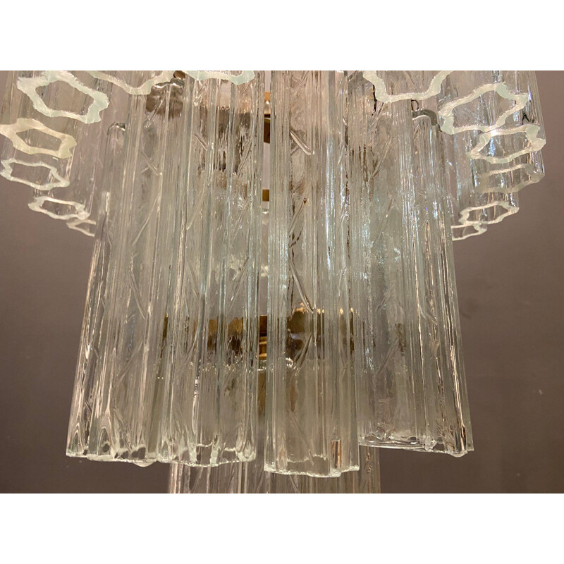 Lampada tubolare in vetro di Murano vintage, 1970