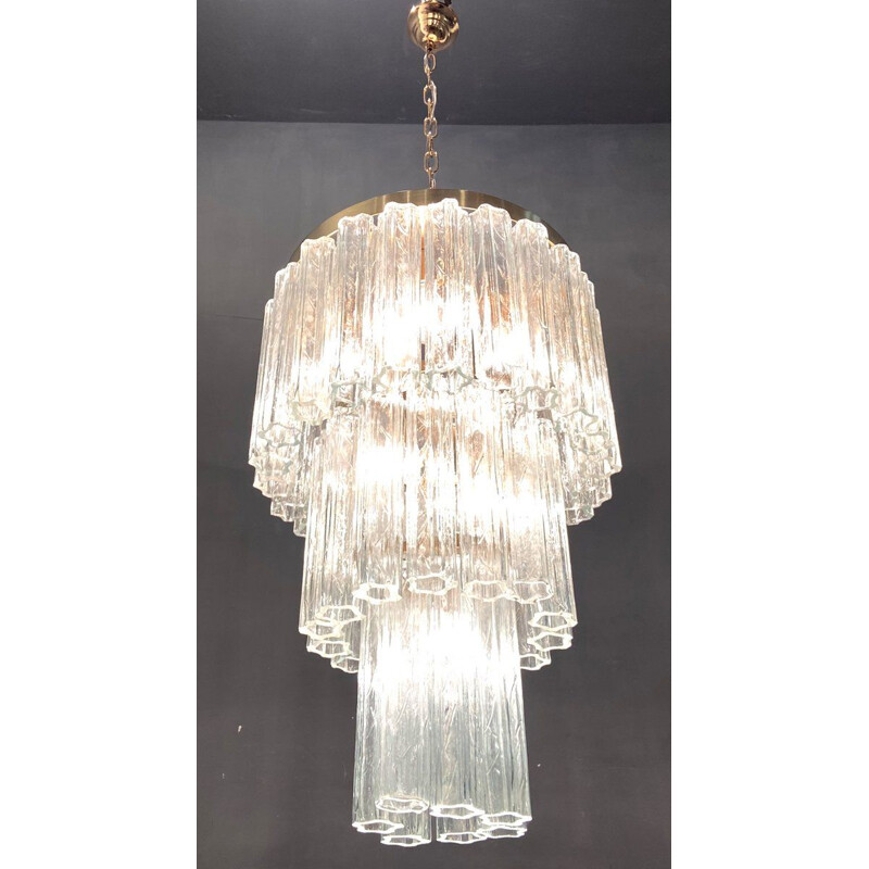 Mid-century italian murano glass tube lamp, 1970s