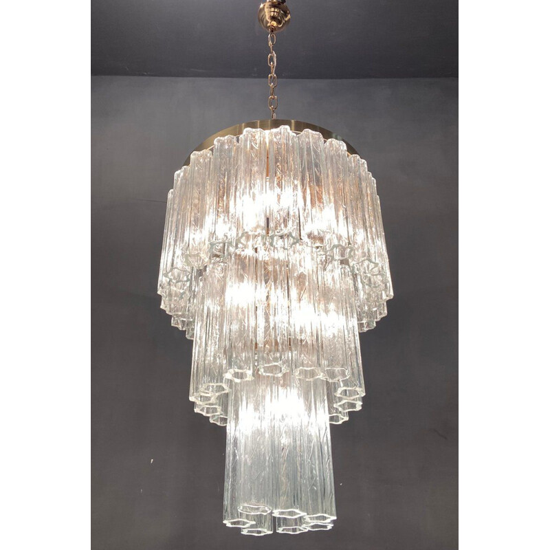 Mid-century italian murano glass tube lamp, 1970s