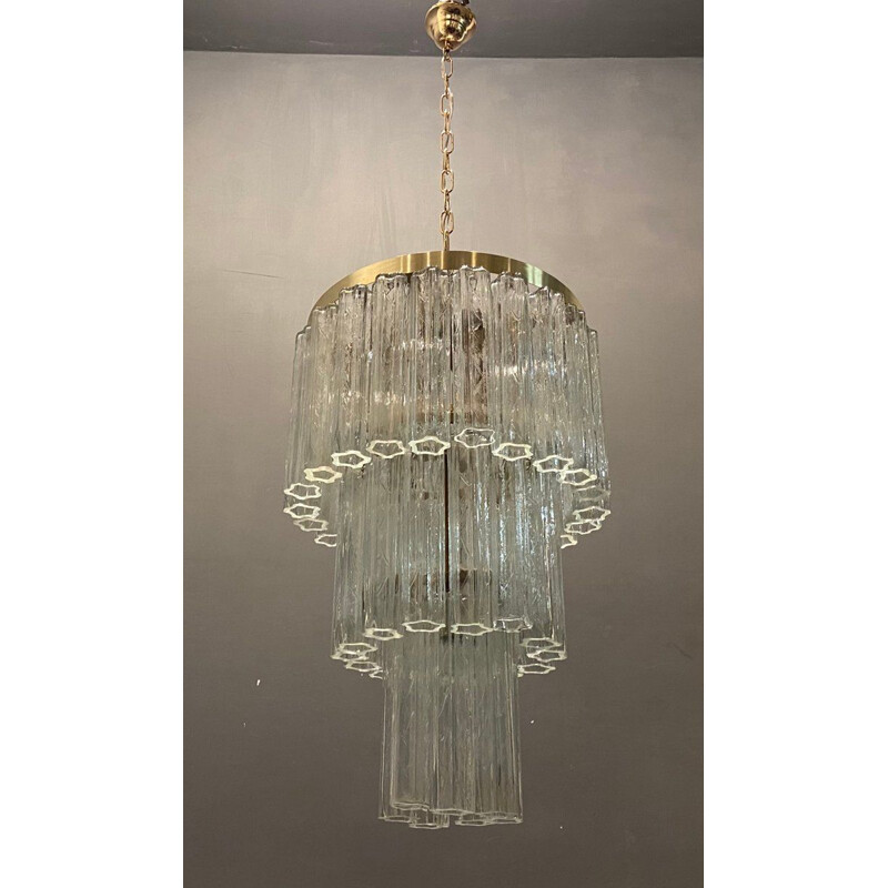 Mid-century italian murano glass tube lamp, 1970s