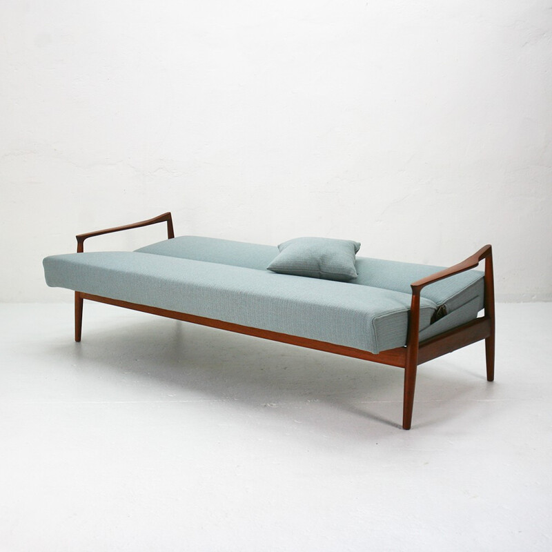 Mid-Century Scandinavian convertible teak couch - 1960s