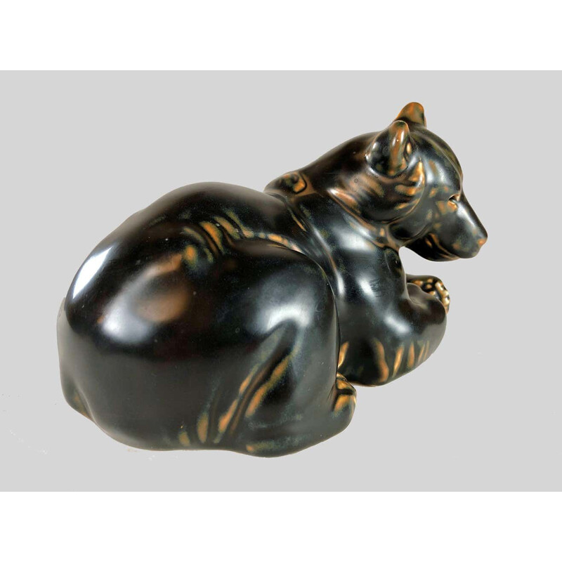 Mid-century danish knud bear figurine by Kyhn for Royal Copenhagen, 1950s