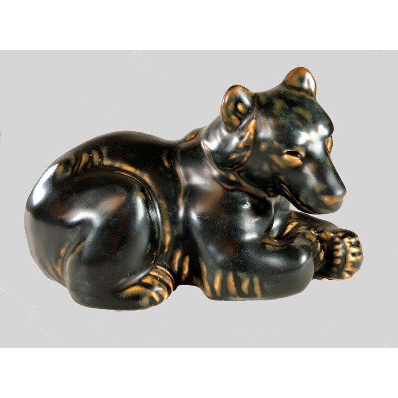 Mid-century danish knud bear figurine by Kyhn for Royal Copenhagen, 1950s