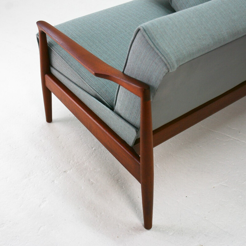 Mid-Century Scandinavian convertible teak couch - 1960s