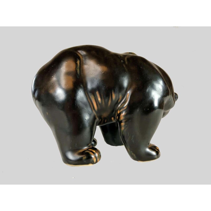 Vintage Danish bear figurine by Knud Kyhn for Royal Copenhagen, 1950s