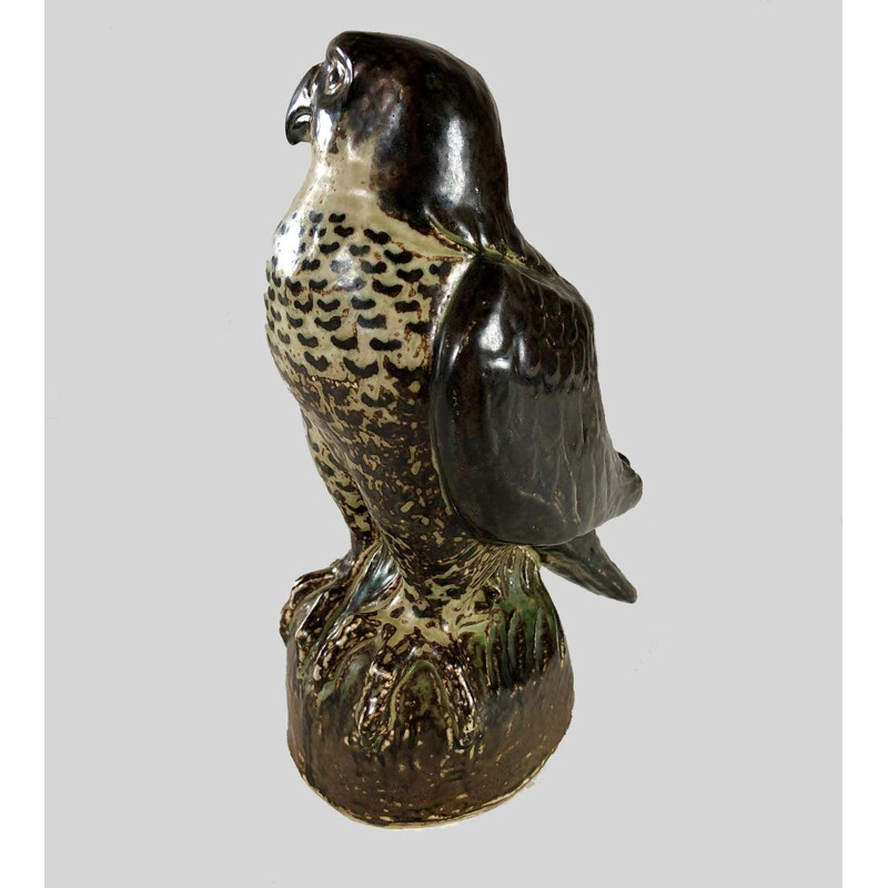 Vintage Danish falcon figurine by Knud Kyhn for Royal Copenhagen, 1950s