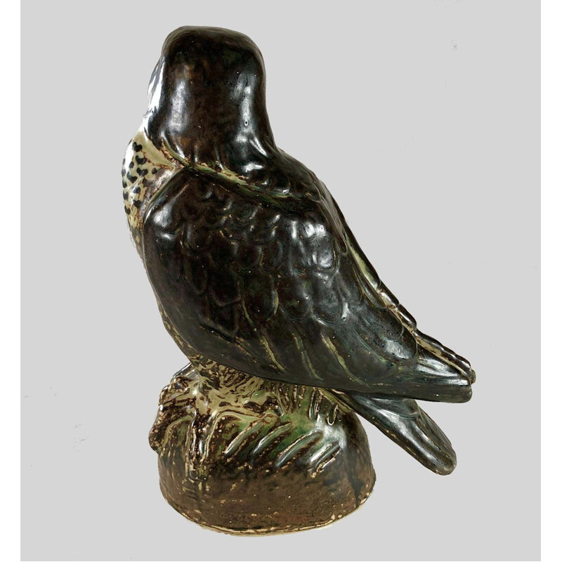 Vintage Danish falcon figurine by Knud Kyhn for Royal Copenhagen, 1950s