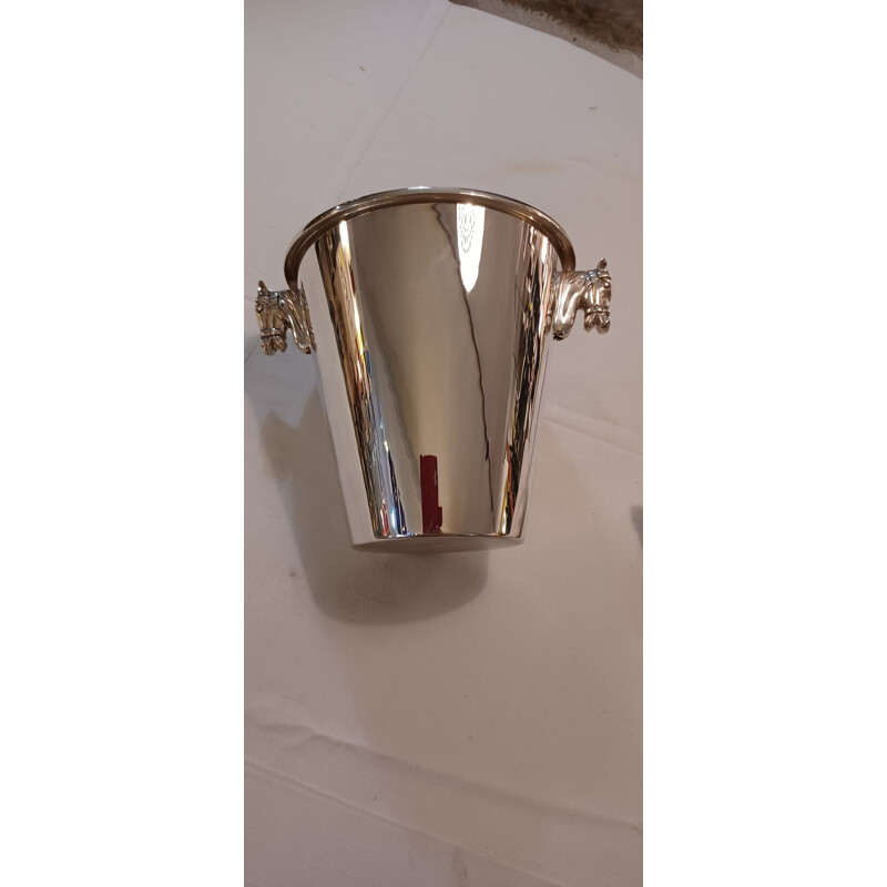 Vintage silver metal ice bucket by Jordan Sheffield, England