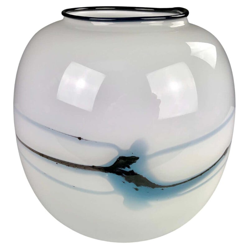 Vintage Vaso de vidro dinamarquês por Michael Bang para Holmegaard, 1980