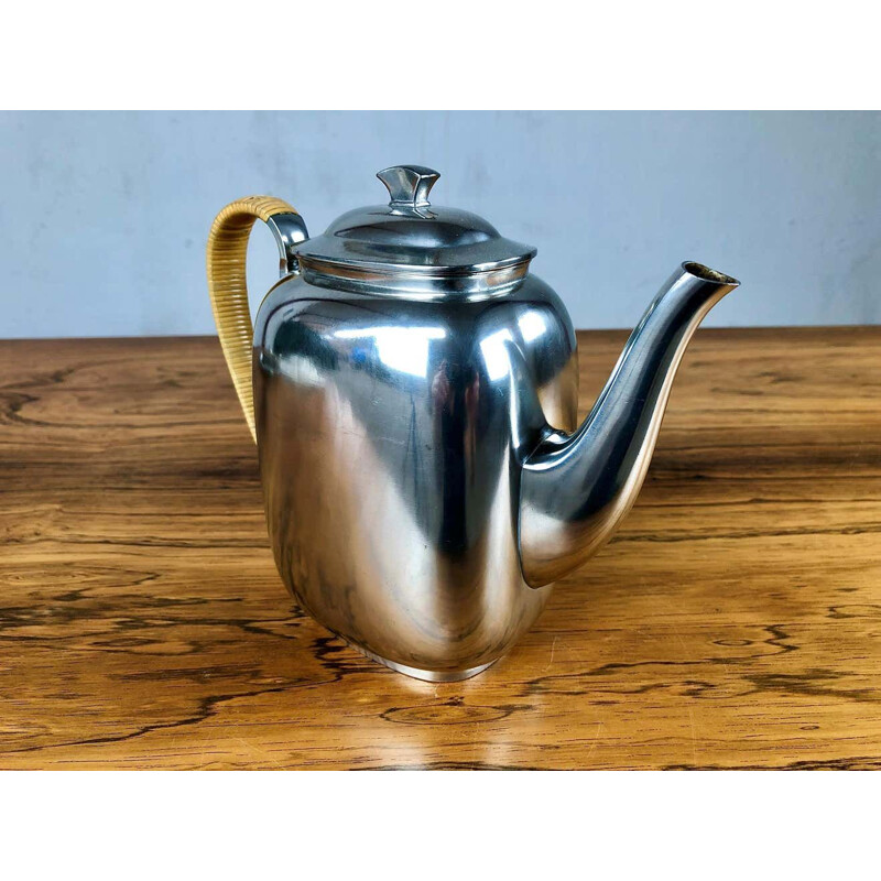 Vintage tinnen koffieservies van Just Andersen Pewter, Denemarken 1950