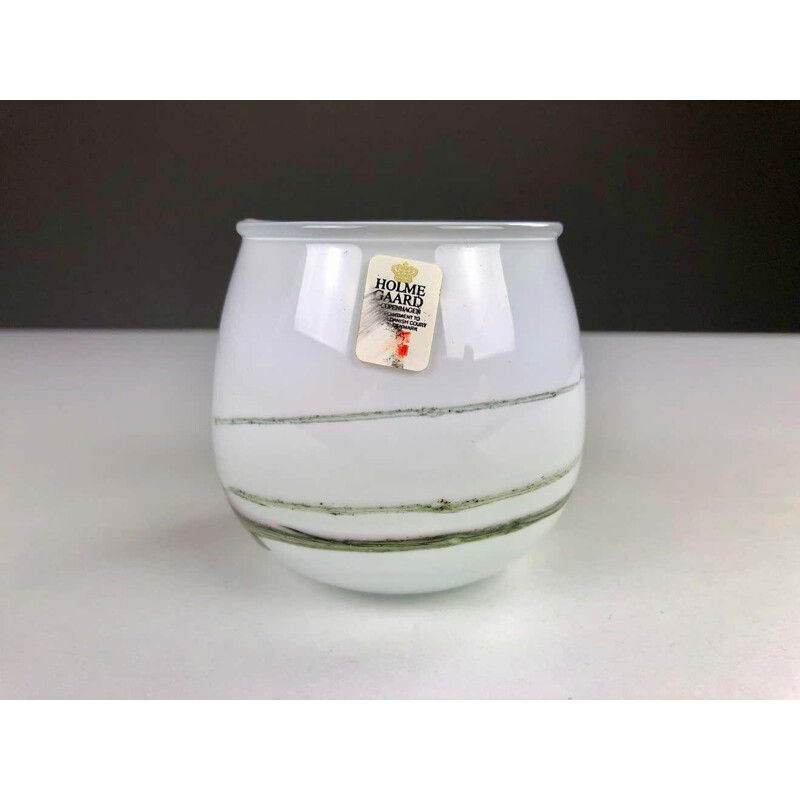 Vintage Danish glass vase by Michael Bang for Holmegaard, 1980s