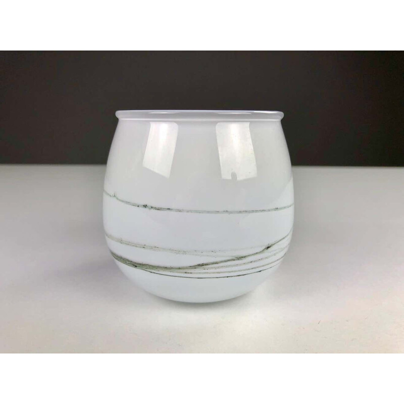 Vintage Danish glass vase by Michael Bang for Holmegaard, 1980s