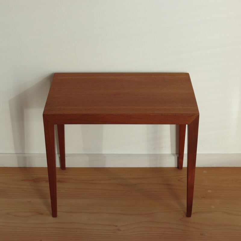 Danish vintage teak side table by Severin Hansen for Haslev Mobelsnedkeri, Denmark 1960s