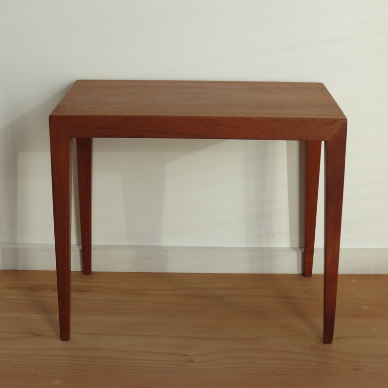 Danish vintage teak side table by Severin Hansen for Haslev Mobelsnedkeri, Denmark 1960s